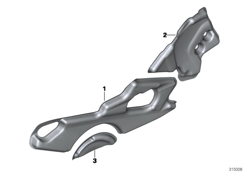 Acoustic foam footboard left