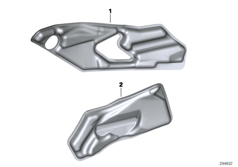 Acoustic foam, footboard, rear