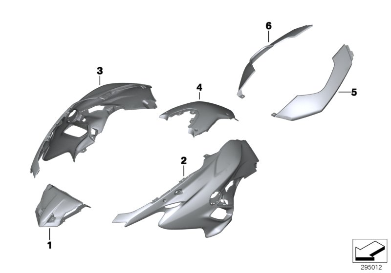 Painted parts WN99 glacier-silber met.