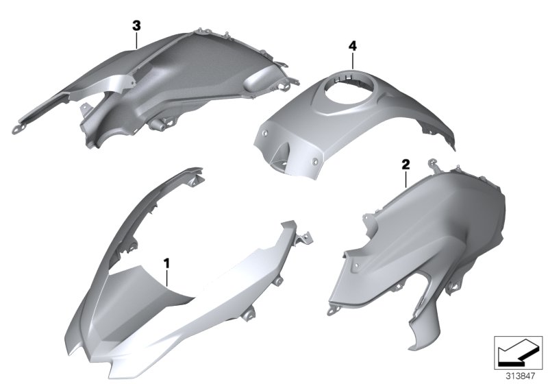 Painted parts WN44 thunder-grey met.