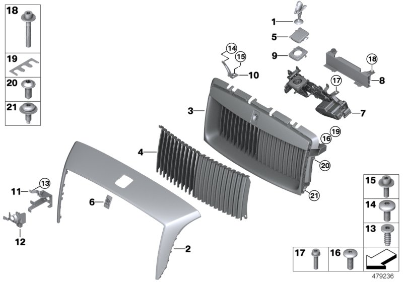 Radiator grill / radiator figure