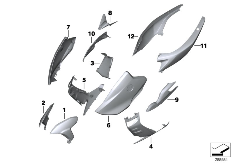 Painted parts U751 alpinweiss 3 plain