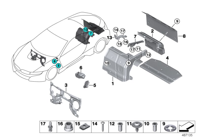 Sound insulating rear