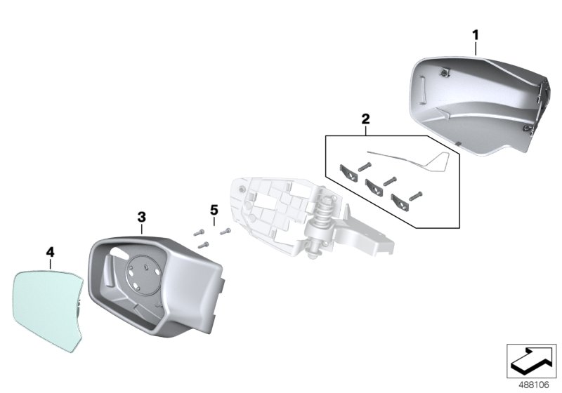 Mirror, add-on parts