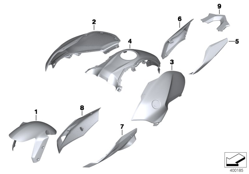 Painted parts YNB5 light-white solid