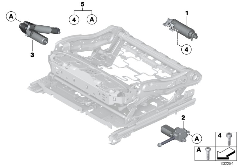 Seat, front, electrical system & drives