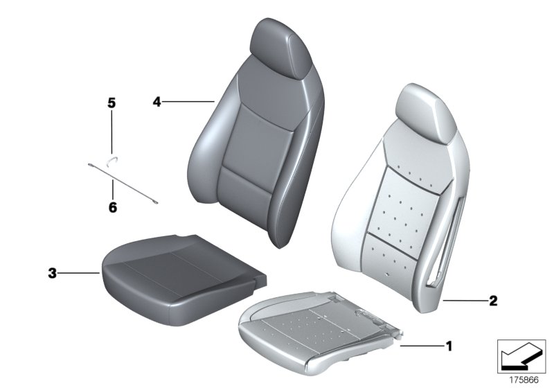 Seat, front, cushion, & cover,basic seat