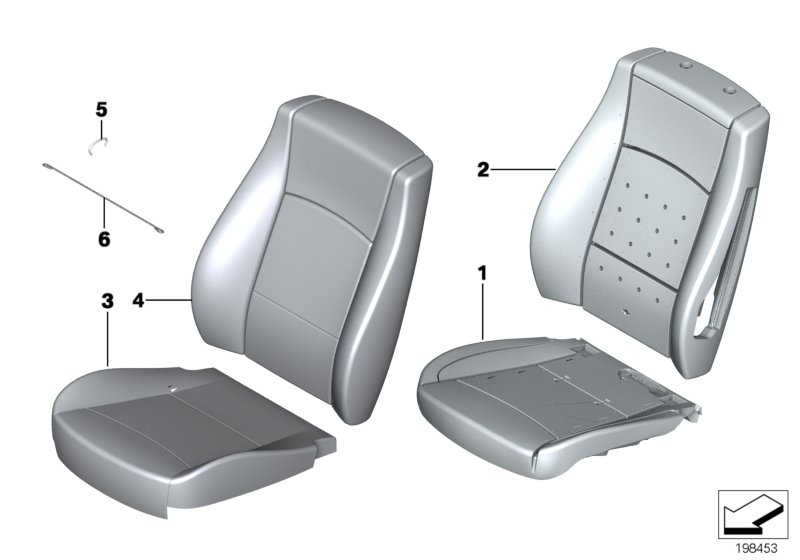 Seat, front, cushion, & cover,basic seat