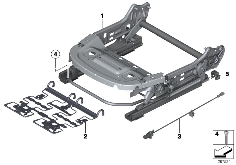 Seat, front, seat frame