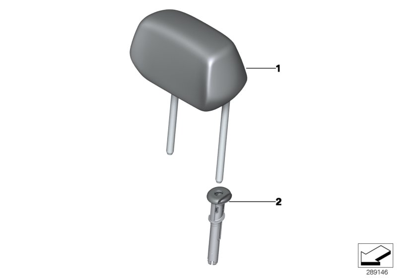 Rear seat head restraint