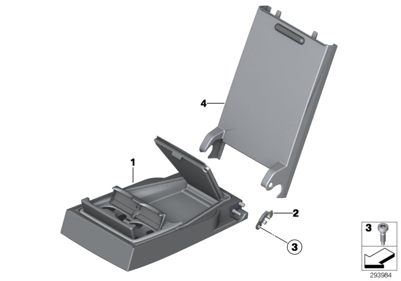 Rear seat centre armrest