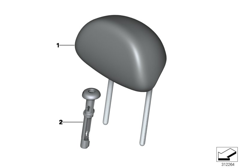 Rear seat head restraint