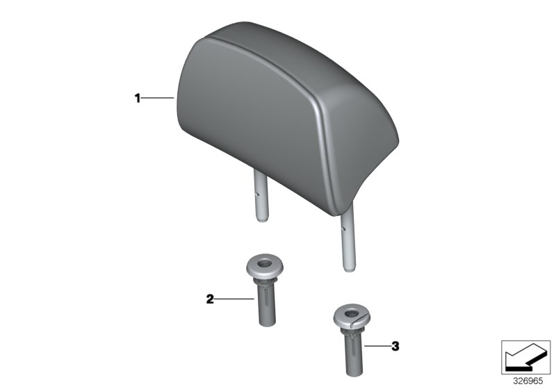 Rear seat head restraint