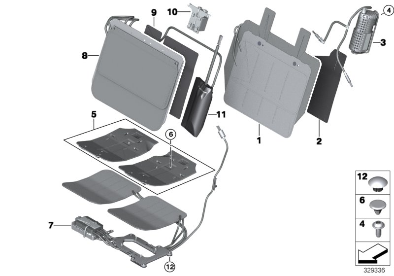 Seat, front, lumbar - active seat