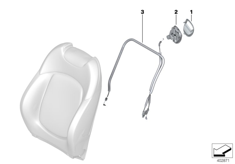 Set, front, backrest trims