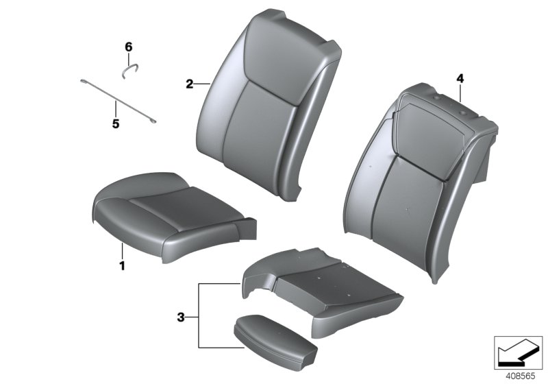 Seat, front, cushion, & cover,basic seat