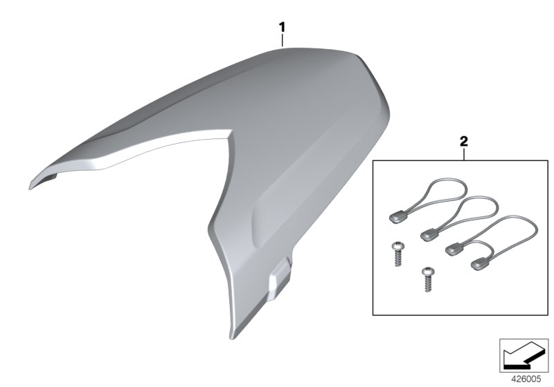 Cover, pillion-passenger seat