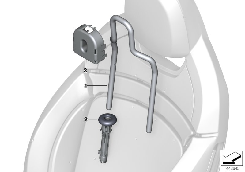 Seat, front, head restraint