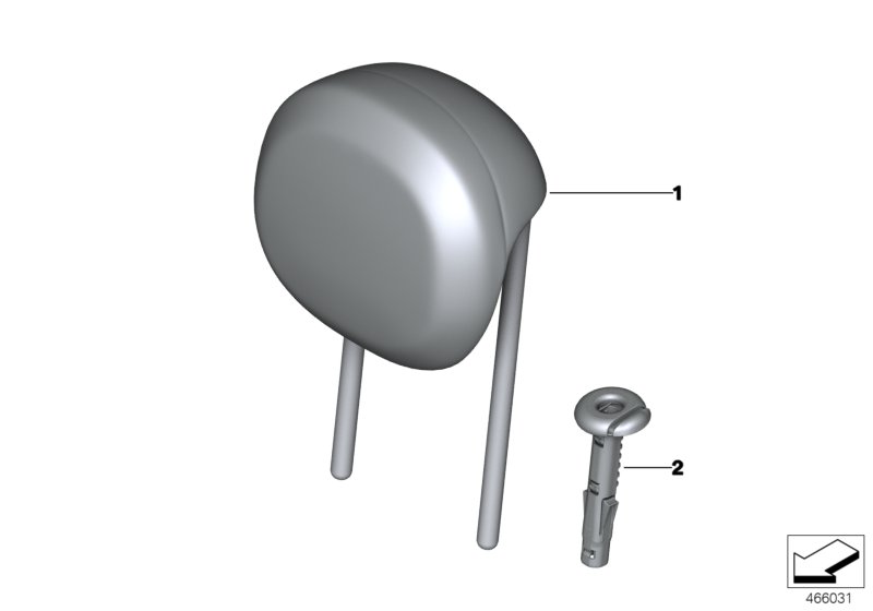 Rear seat head restraint