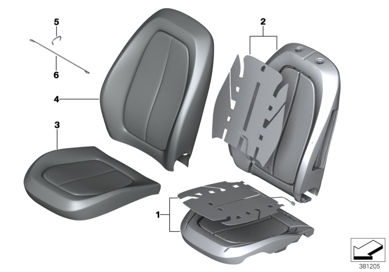 Seat, front, cushion, & cover,basic seat