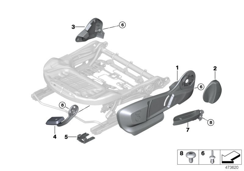 Seat front seat coverings