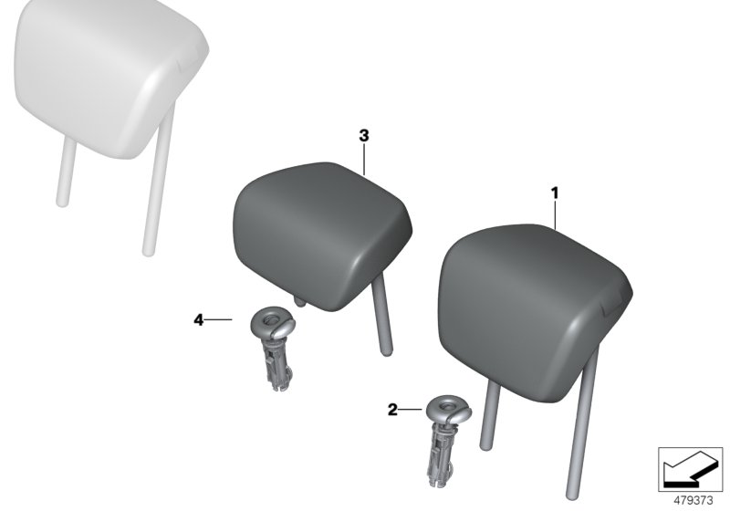 Rear seat head restraint