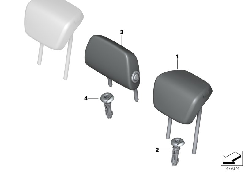 Rear seat head restraint