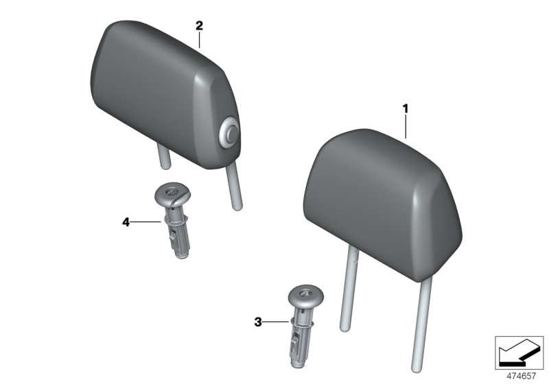 Rear seat head restraint