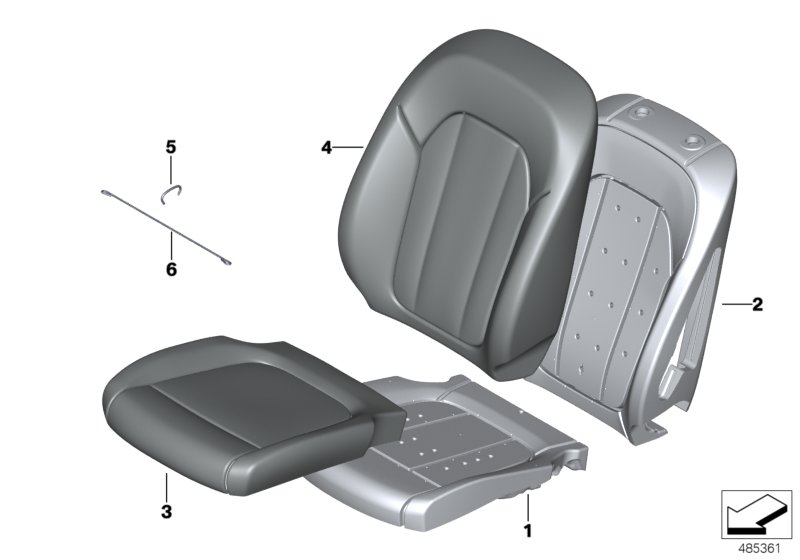 Seat, front, cushion, & cover,basic seat