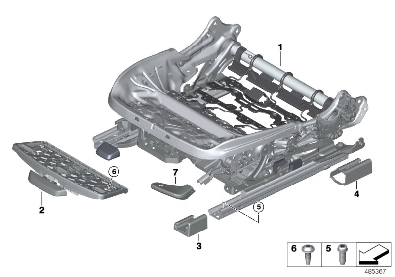 Front seat seat frame manual