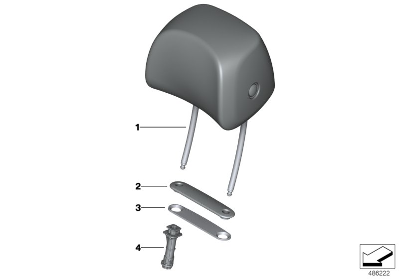 Seat, front, head restraint