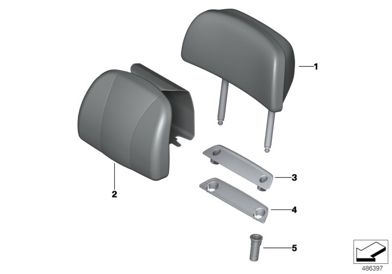 Seat, rear, head restraint, comfort seat