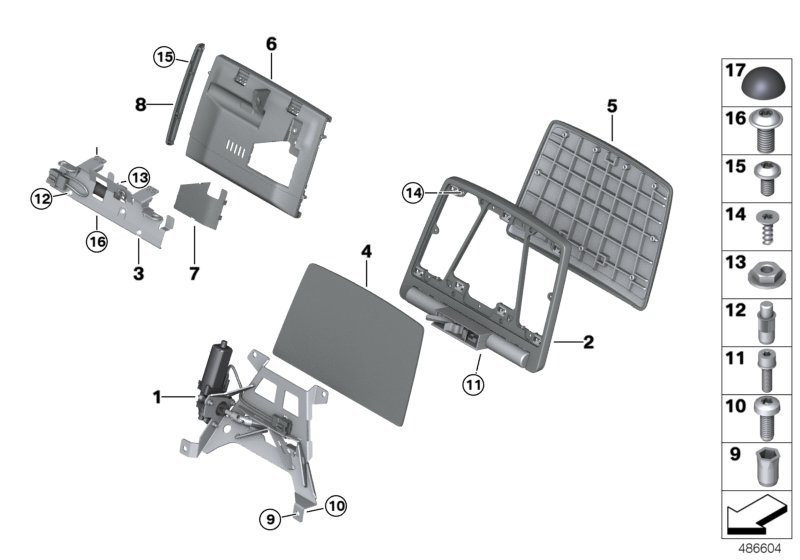 Seat, front, rear panel II