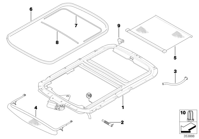 Panorama sunroof, mechanism