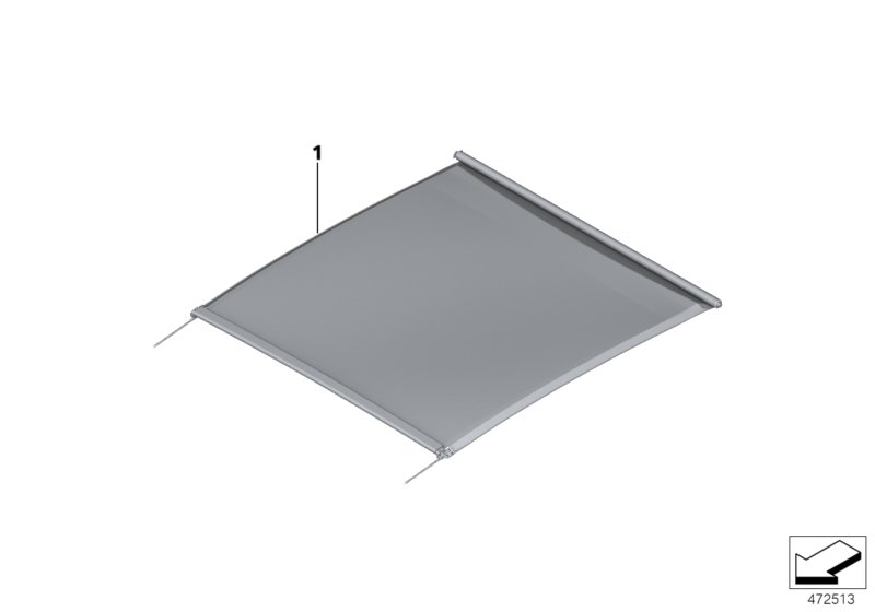 Panorama glass roof, roller blind