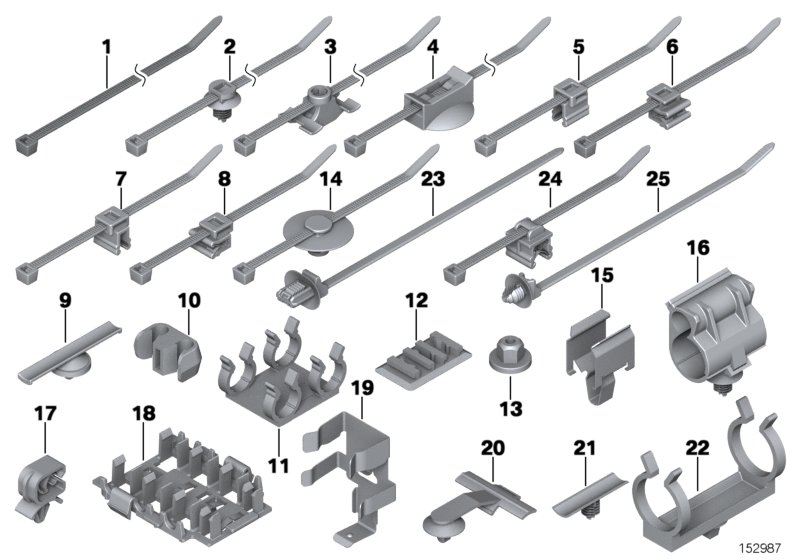 Various cable holders