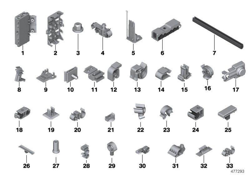 Various cable holders