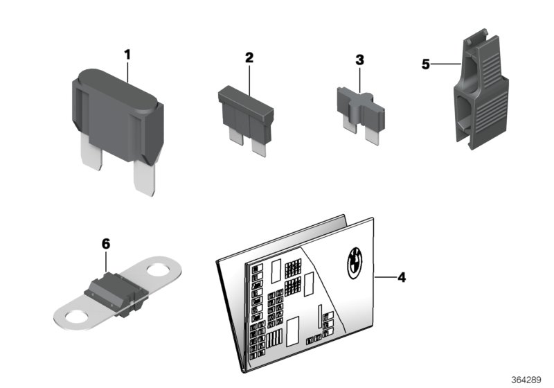 Single components for fuse housing