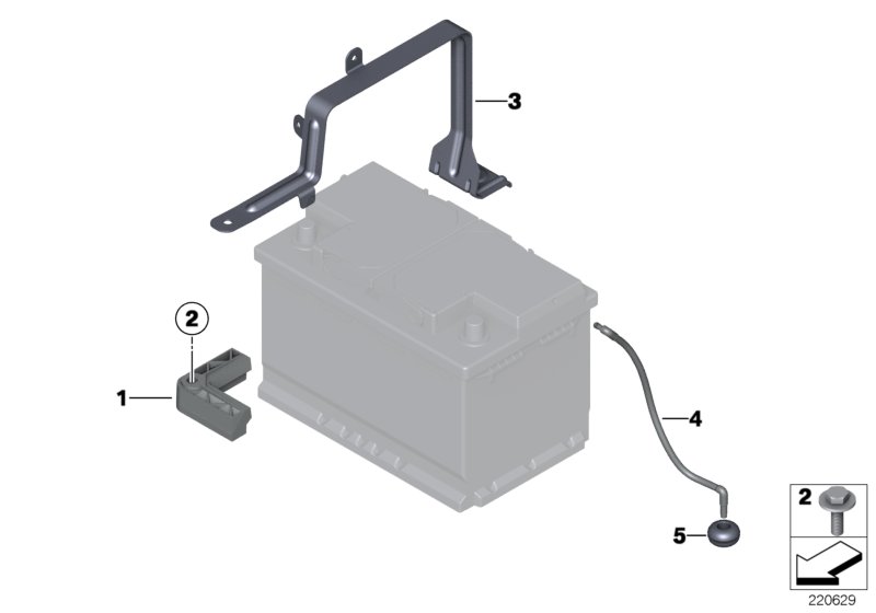 Battery holder and mounting parts