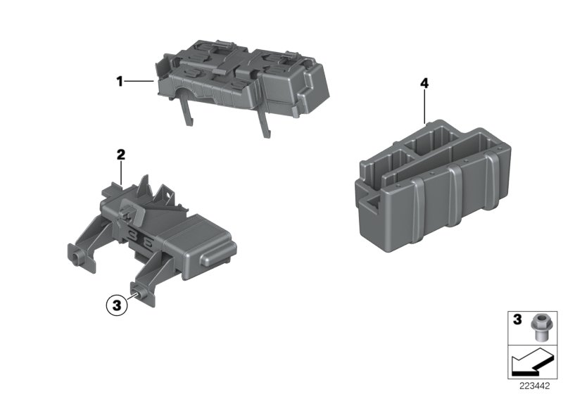 Bracket f body control units and modules