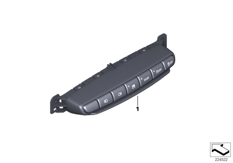 Switch unit, centre console