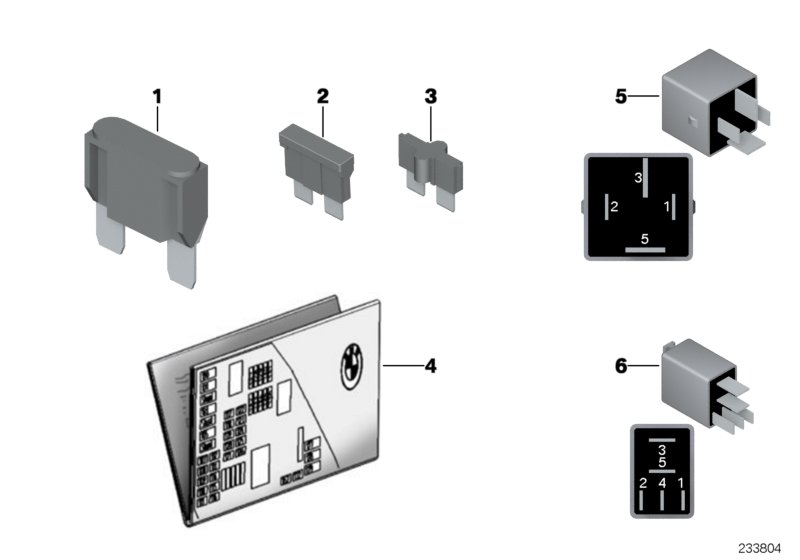 Single components for fuse housing