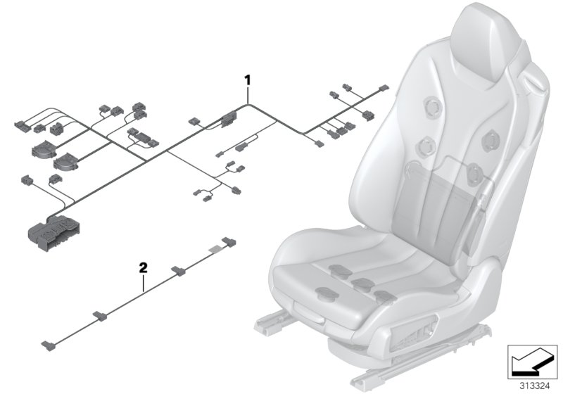 Wiring set seat