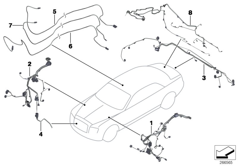 Repair cable main cable harness