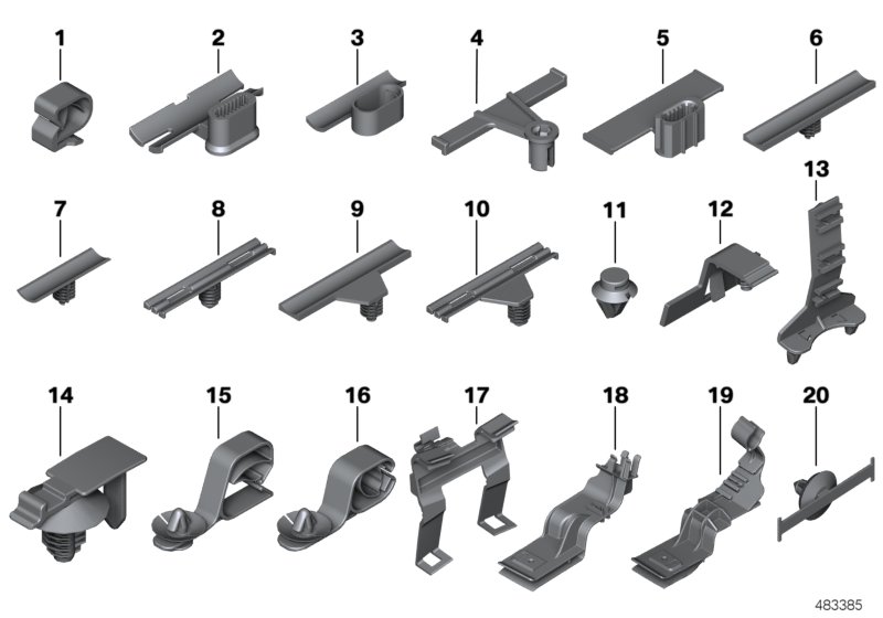 Various cable holders