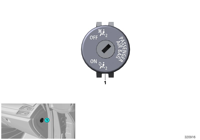 Switch front passenger airbag