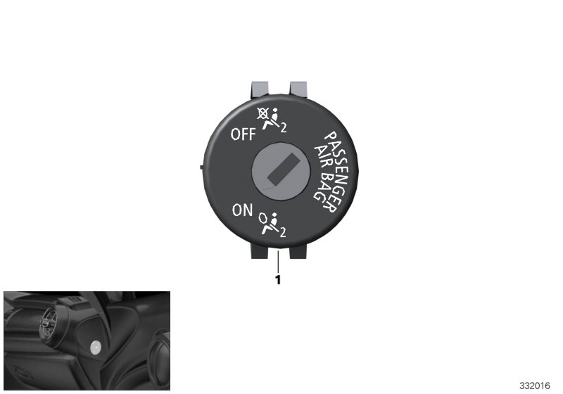 Switch, deactivation,fr.passenger airbag