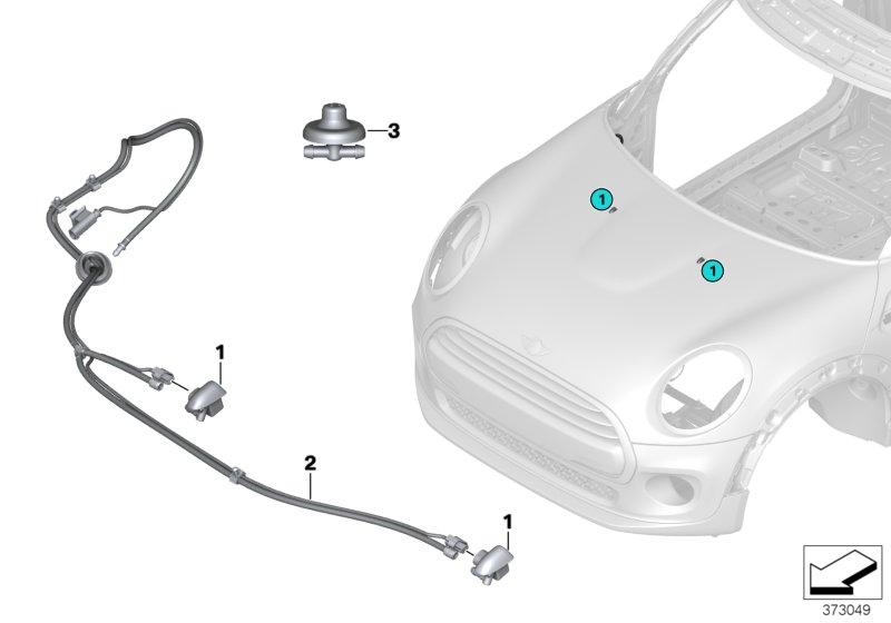 Single parts for windshield cleaning