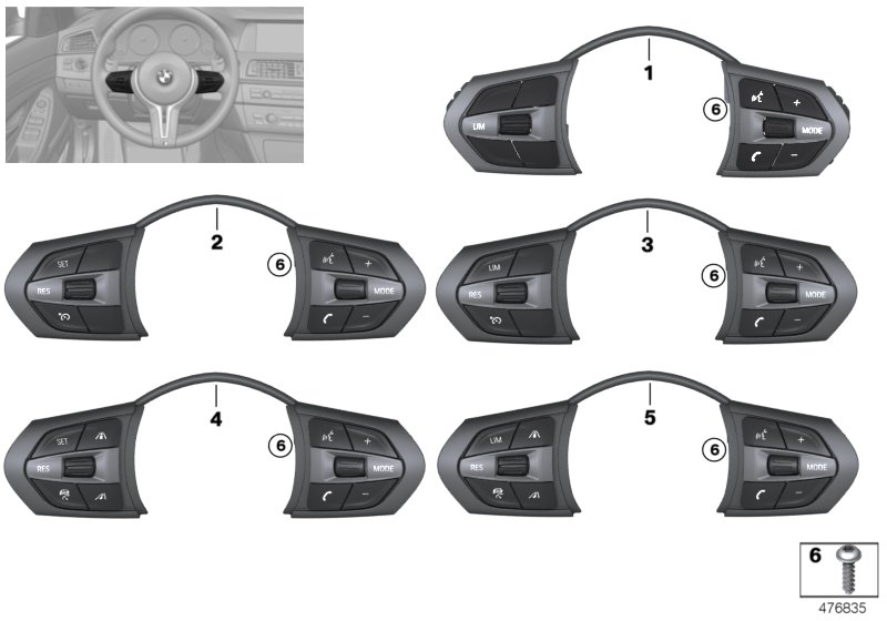 Switch,strng.wheel,multifunct. M-Sport