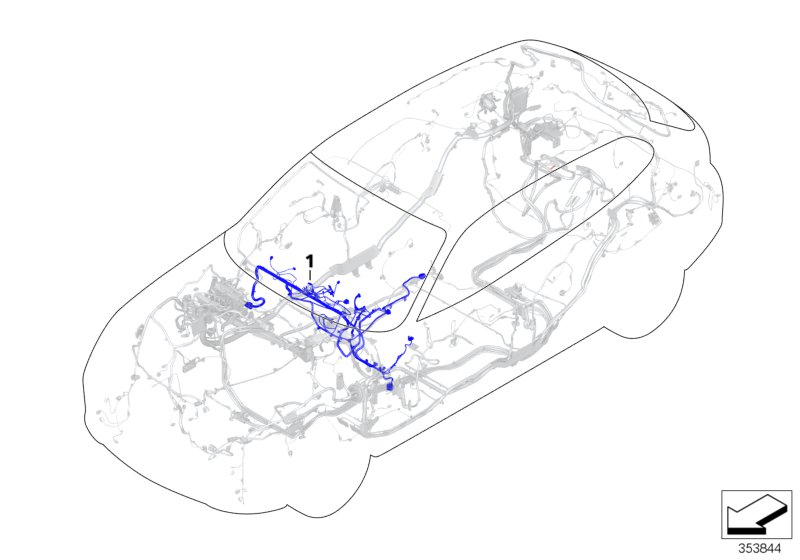 Wiring harness, instrument panel